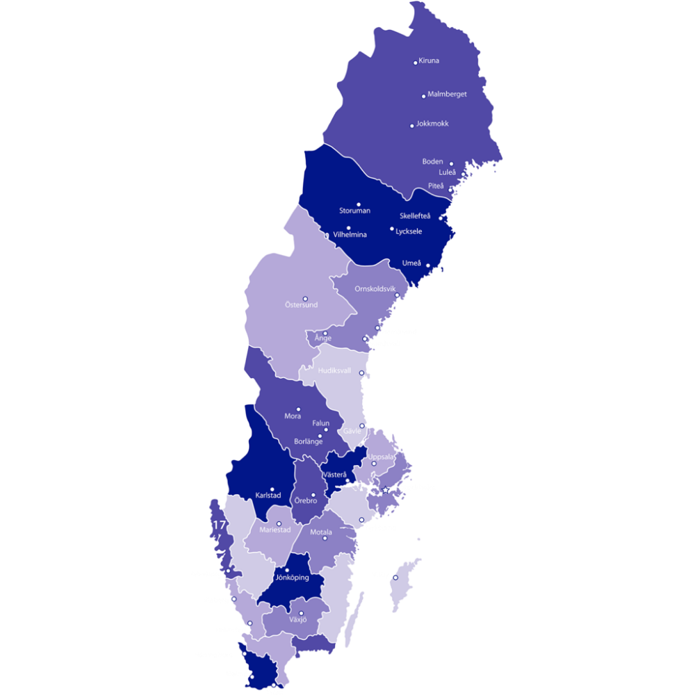sweden sampling map
